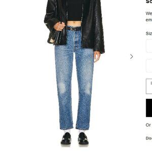 RE/DONE | Levi's 70s Straight in Indigo Ass Rip